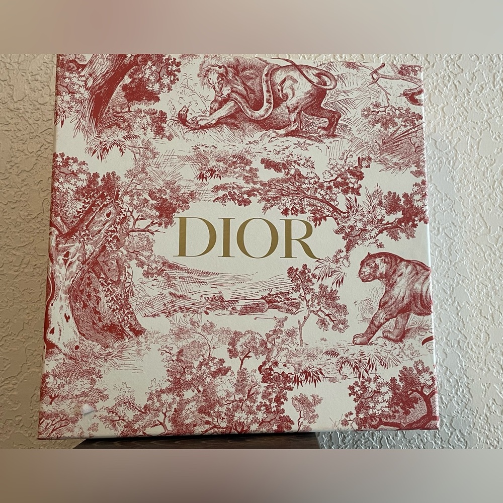 Dior Red Toile De Jouy Gift Box Dior Limited Edition Storage Box Dior Paper